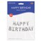 6 Pack Beistle Happy Birthday Party Balloon Streamer - Silver